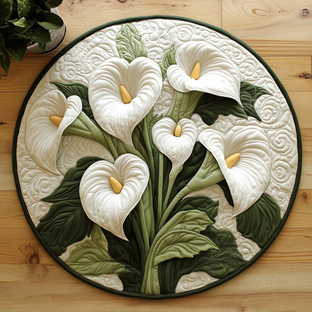 Calla Lily CW3005618CL Quilted Round Mat