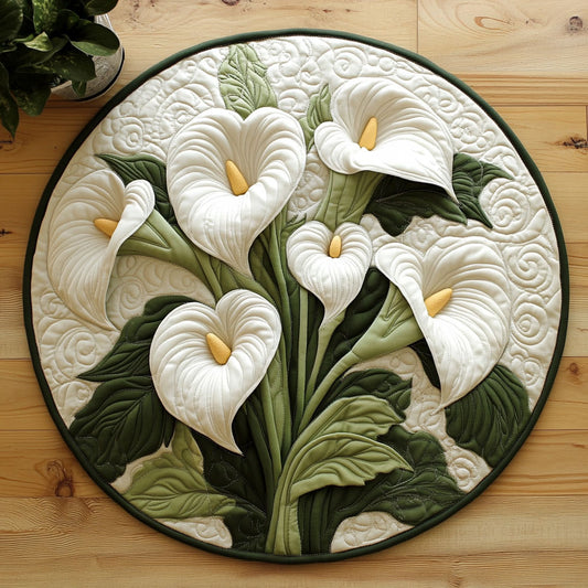 Calla Lily CW3005618CL Quilted Round Mat