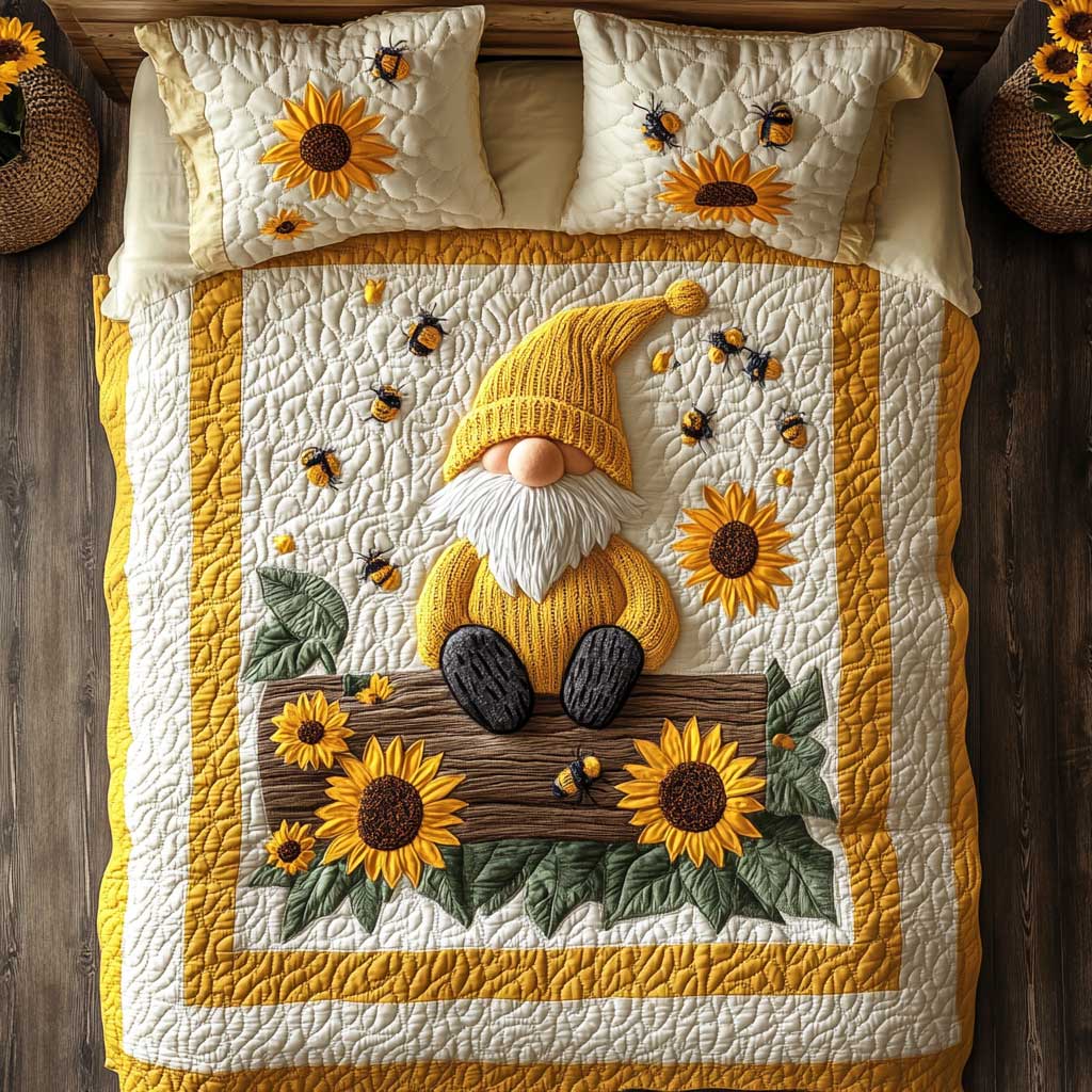 Gnome Bee Sunflower WP0801015CL Duvet Cover Set