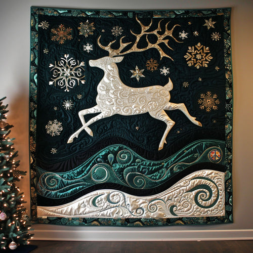 Christmas Elegant Reindeer WJ1710004CL Quilt