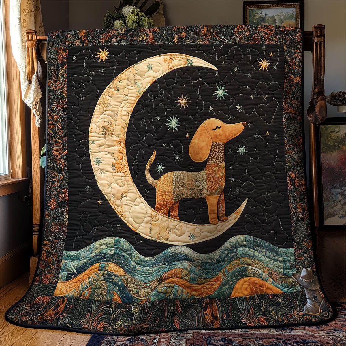 Celestial Dachshund WN2312020CL Quilt