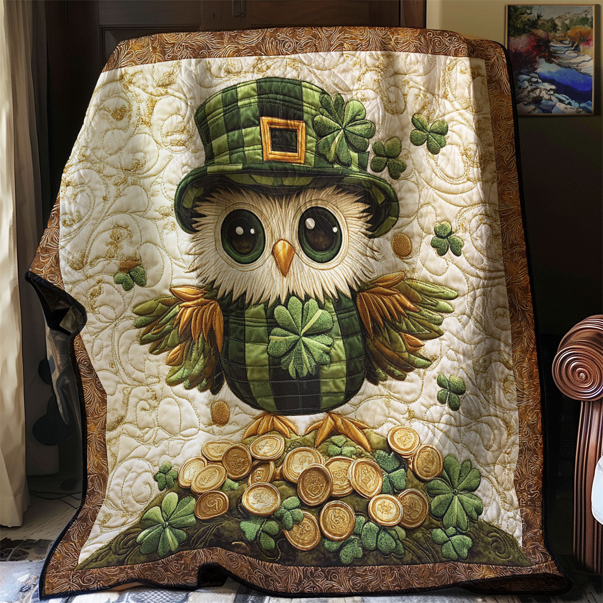 Patrick’s Lucky Owl WJ1001021CL Quilt