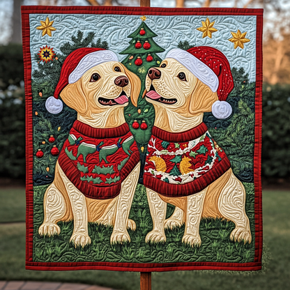 Labradors Love Christmas XR0611006CL Quilt