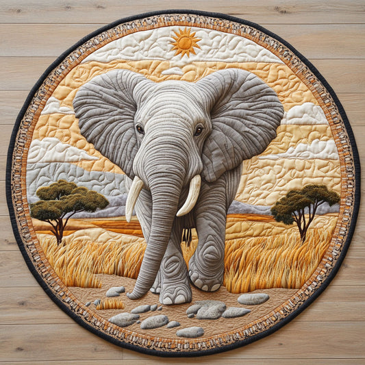 Giant Elephant CQ0306040CL Quilted Round Mat
