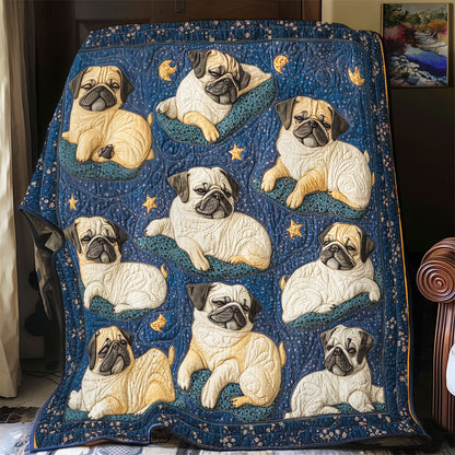 Sleeping Pugs WY2102016CL Quilt