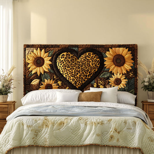 Sunflower Leopard KL2312010CL Quilted Headboard Slipcover