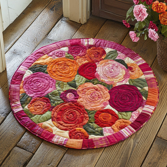 Vibrant Garden CP2306038CL Quilted Round Mat