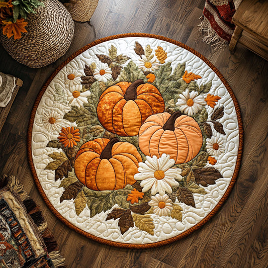 Pumpkin Harvest Glow WY3006143CL Quilted Round Mat