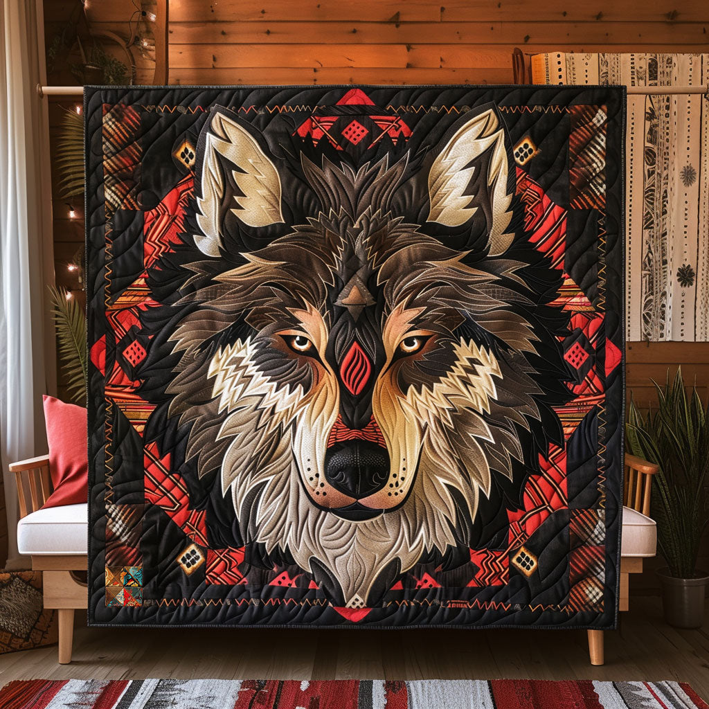 Native American Wolf WJ2110025CL Quilt