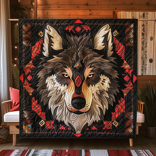 Native American Wolf WJ2110025CL Quilt