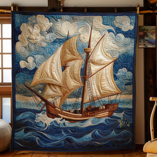 Vintage Sailboat WN1211069CL Quilt