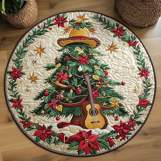 Sacred Christmas Tree WN2608089CL Quilted Round Mat