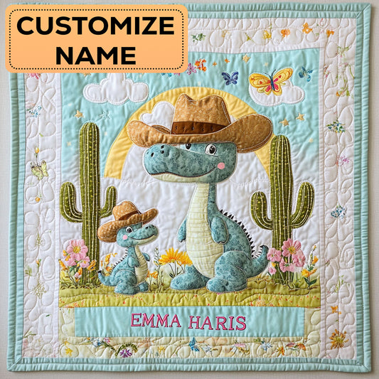 Snappy Croc Fun CW1807018CL Personalized Baby Quilt