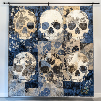 Blue Skull  WU1810023CL Quilt