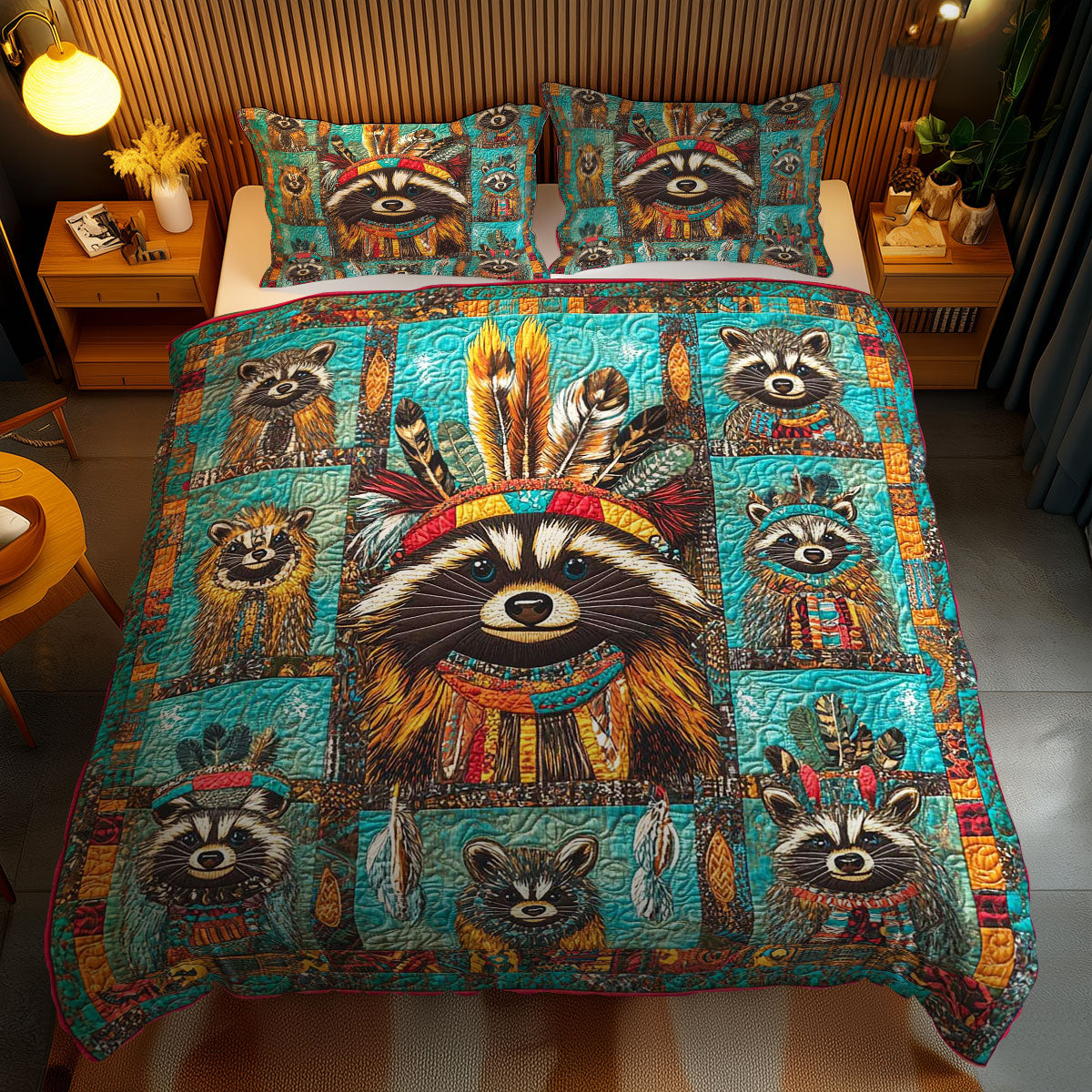 Raccoon Of The Tribe WN2401049CL Duvet Cover Set