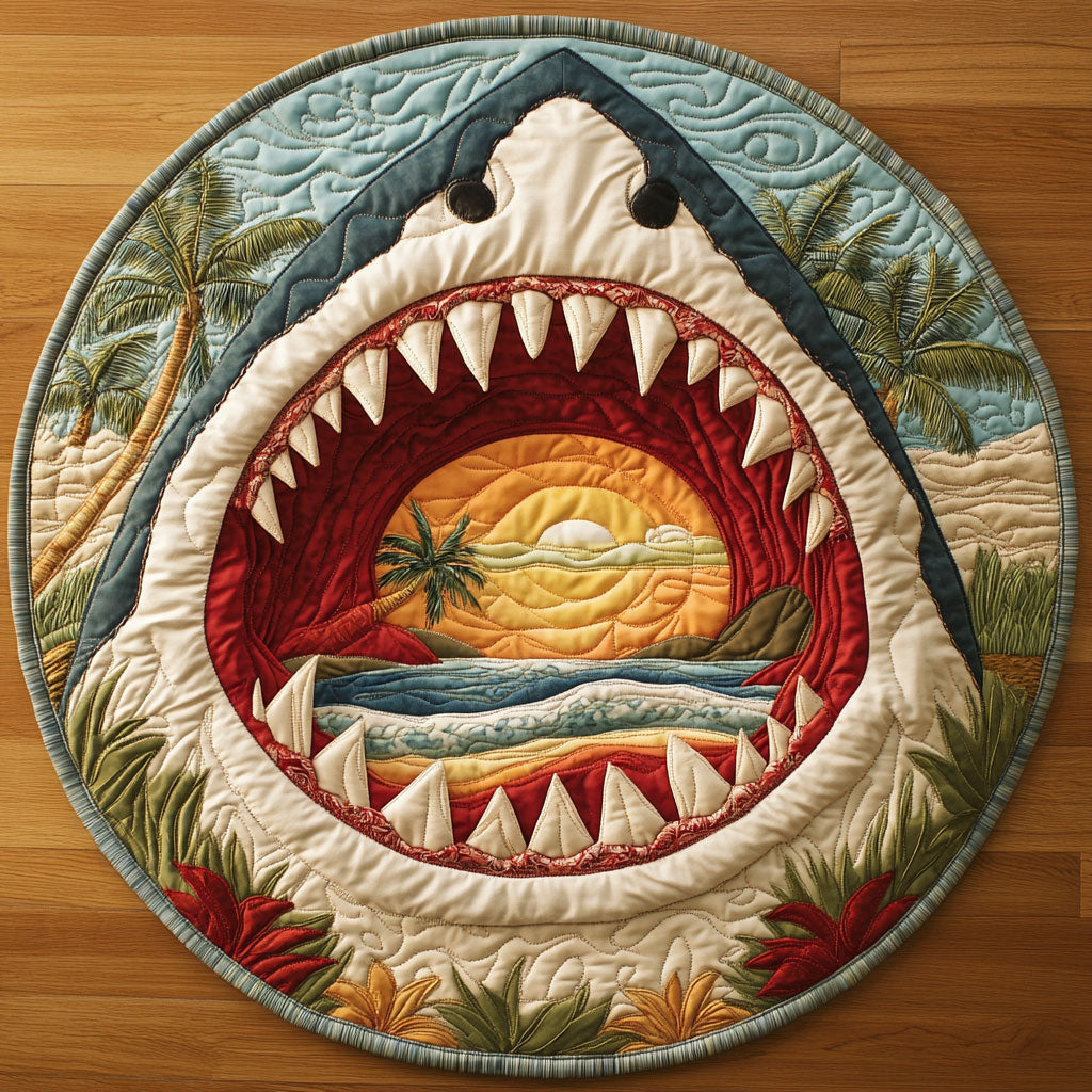 Jaw Of Sea WJ2304043CL Quilted Round Mat