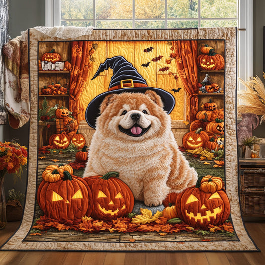 Pumpkin Hug Chow Chow WN1108065CL Quilt