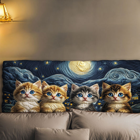 Starlight Cat WN2412027CL Quilted Headboard Slipcover