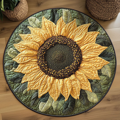 Sunflower Bloom WY2203093CL Quilted Round Mat