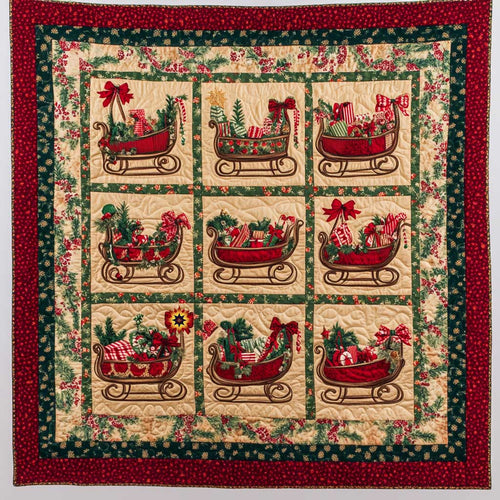 Santa Sleigh Collection WP0711030CL Quilt