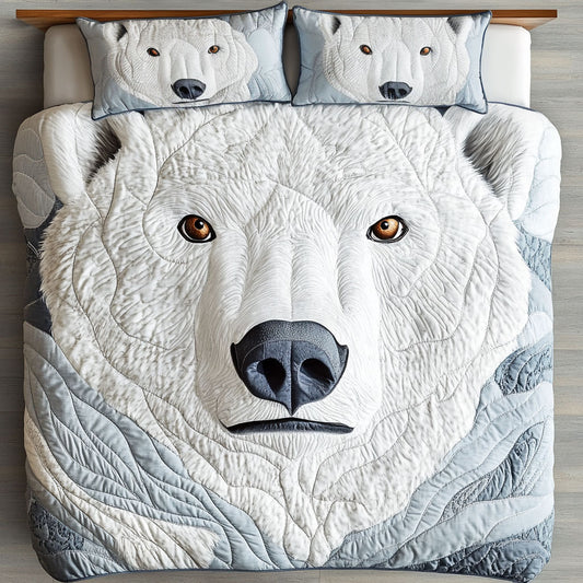 Polar Bear Portrait WY1202045CL Duvet Cover Set
