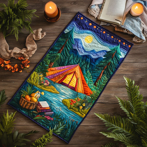 Camping Forest WX2904009CL Quilted Table Runner