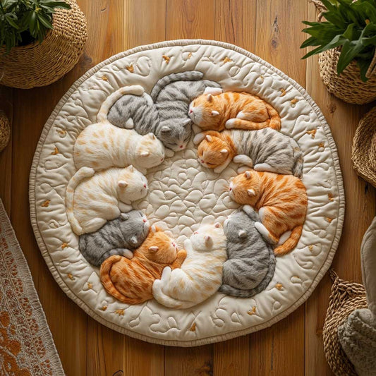 Lazy Cat Lounge WN2203056CL Quilted Round Mat