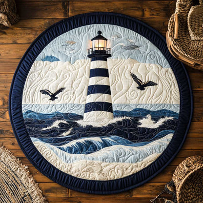 Lonely Lighthouse WN2103095CL Quilted Round Mat