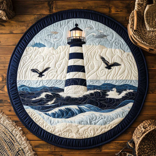 Lonely Lighthouse WN2103095CL Quilted Round Mat