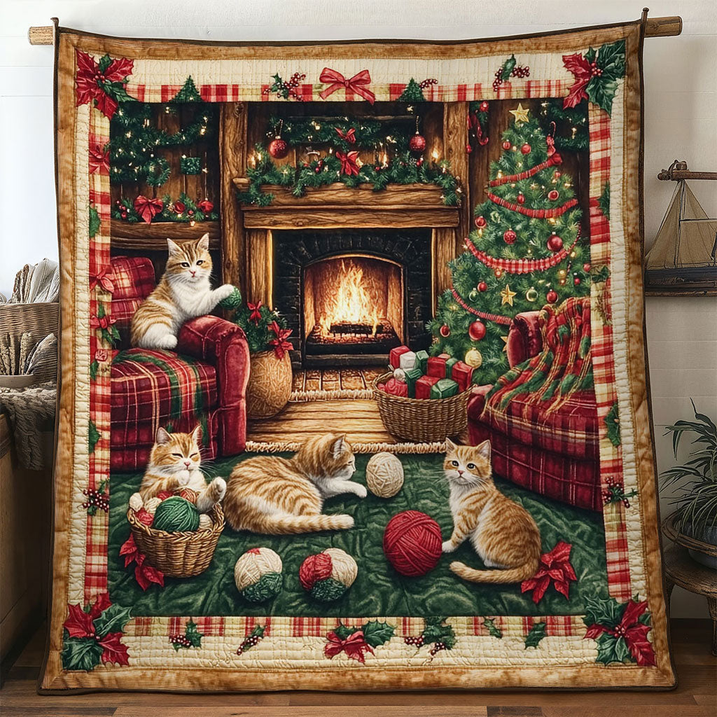 Cat Christmas Hearth WN1211010CL Quilt