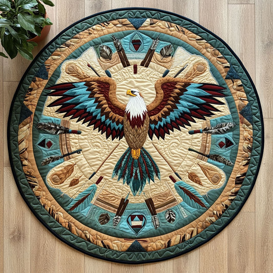Eagle Native American CW2306015CL Quilted Round Mat