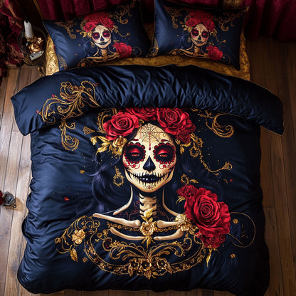 Whispering Rose Skull Woman WN0908094CL Duvet Cover Set