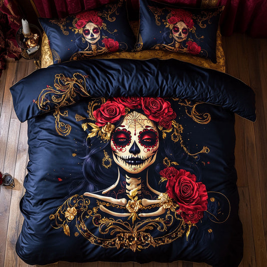 Whispering Rose Skull Woman WN0908094CL Duvet Cover Set