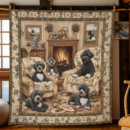 Mini Schnauzer Winter Play WN2811049CL Quilt