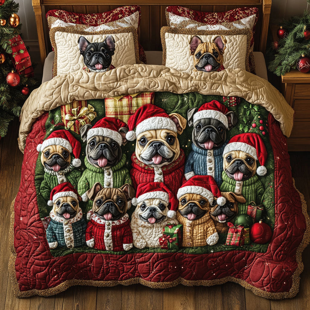 French Bulldog Christmas CW1411053CL Duvet Cover Set