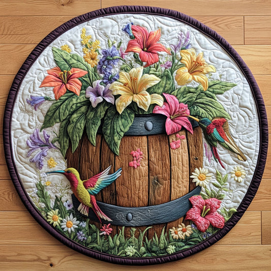 Floral Barrel CW1306022CL Quilted Round Mat