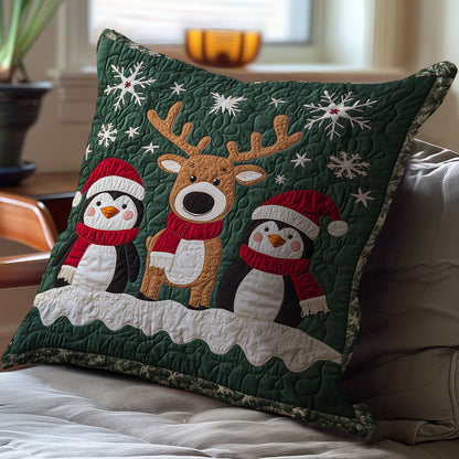 Christmas Reindeer And Penguin WJ2611044CL Quilt Pillow Case