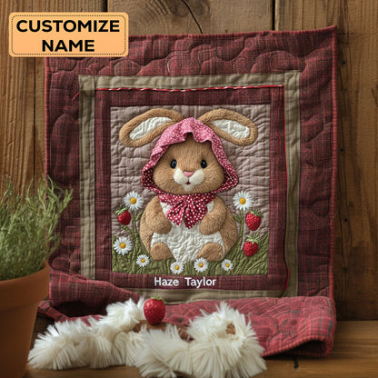 Morning Bunny Dew WN1807076CL Personalized Baby Quilt