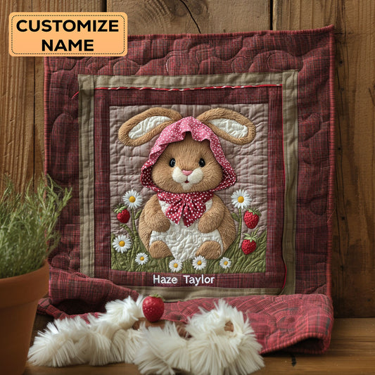 Morning Bunny Dew WN1807076CL Personalized Baby Quilt