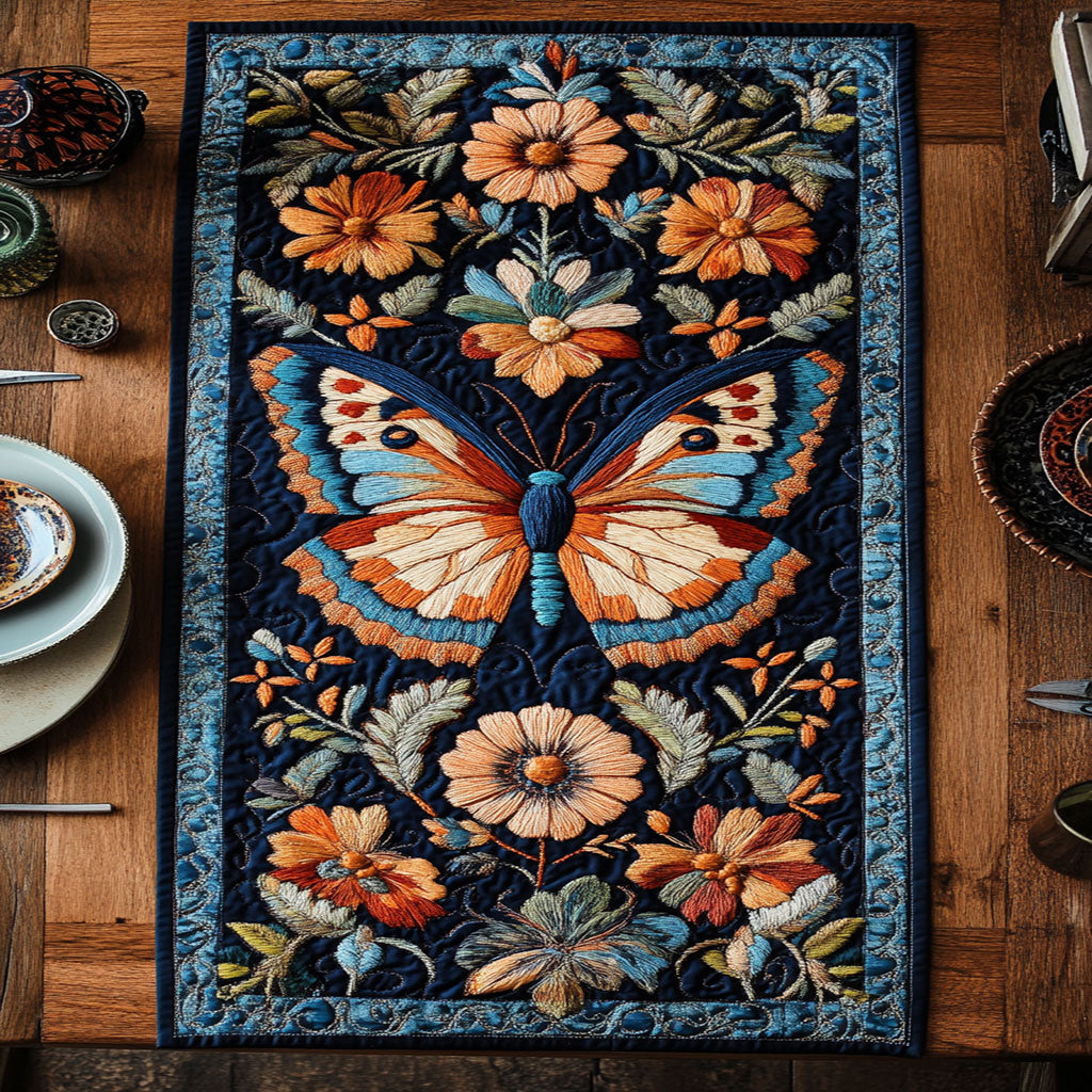 Fluttering Blooms CP0505031CL Quilted Table Runner