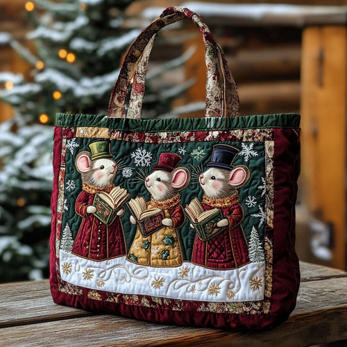 Festive Night Mouse WN1311037CL Quilted Tote Bag
