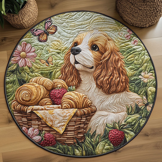 Picnic Dog WJ0905030CL Quilted Round Mat