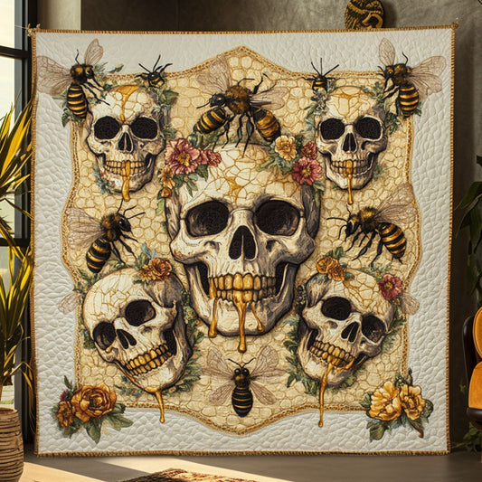 Golden Hive Skull WN2309046CL Quilt