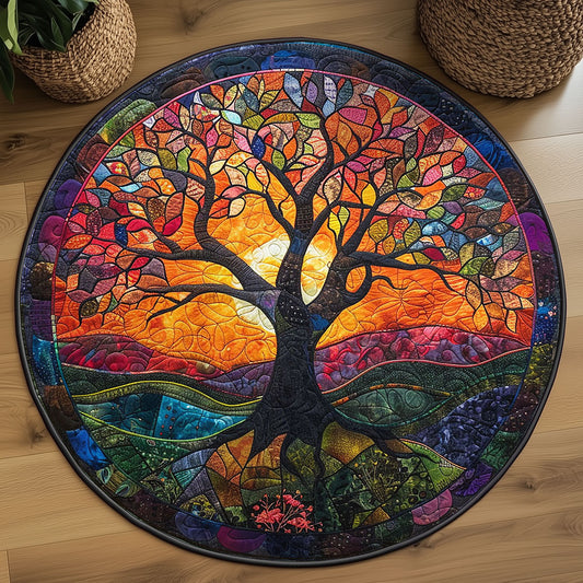 Tree Of Life WJ2203080CL Quilted Round Mat