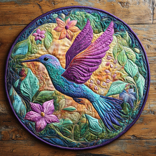 Hummingbird Dream CW2804013CL Quilted Round Mat