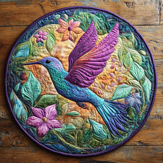 Hummingbird Dream CW2804013CL Quilted Round Mat