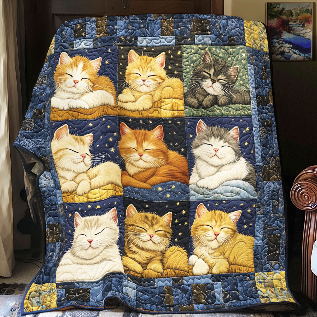 Sleeping Kitten WY2102020CL Quilt
