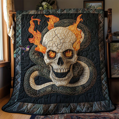 Fiery Skull Serpent WN0712023CL Quilt