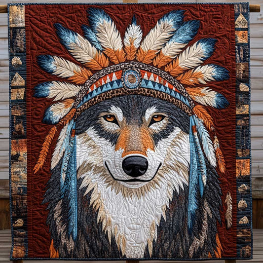 Wolf Native American WP0701035CL Quilt