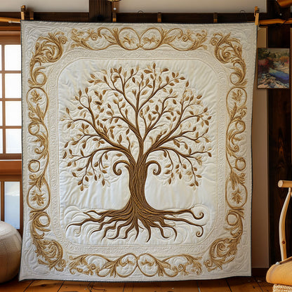 Gold Tree Of Life WY2102031CL Quilt